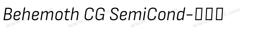 Behemoth CG SemiCond字体转换